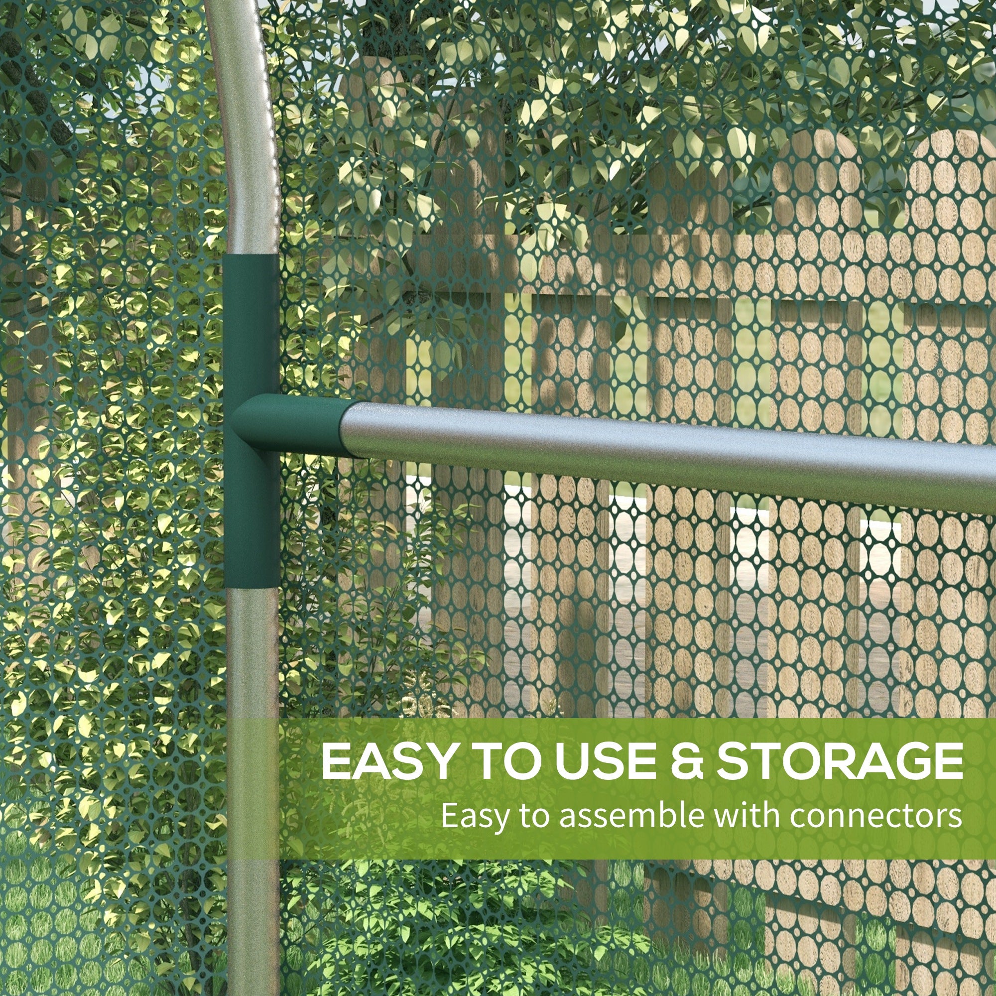 Fynco - 120 x 120cm Mini Polytunnel Greenhouse