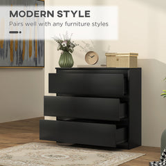 Chest of Three Drawers - Black