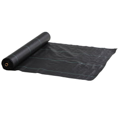 Fynco - 2m x 100m Heavy Duty Weed Control Membrane, Weed Membrane for Landscaping Driveway Gravel Artificial Grass Lawn Underlay, Black