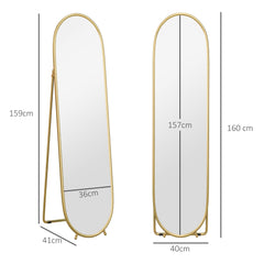 Two-Way Curved Full Length Mirror - Gold Tone