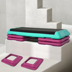 3-Level Aerobic Step 10/15/20cm Steppers for Exercise Workout w/ Non-Slip Top Compact Stepper Home Office Indoor Outdoor Fitness Equipment