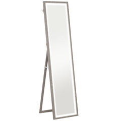 Full Length Mirror, with Adjustable Outer Light, Grey