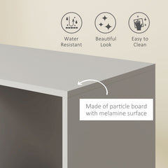 Open Wardrobe on Wheels, Bedroom Wardrobe with Clothes Hanging Rail, 2 Storage Shelves, Mobile Garment Rack for Cloakroom, Hallway, Grey