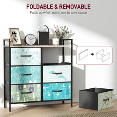 6-Drawer Chest of Drawers - Blue