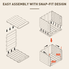107 L Plastic Storage Chest with Lid - Dark Brown